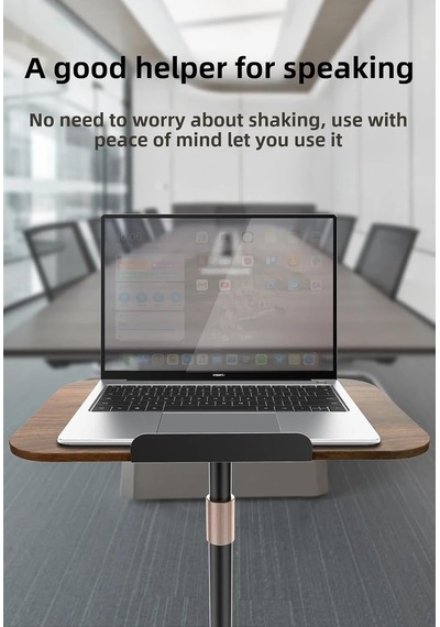 Çok Amaçlı Kitap Okuma Standı 55cm Yükseklik Laptop Tutucu, Nota Sehpası, Projeksiyon Ve Sunum Standı, Katlanabilir Dayanıklı Metal & Ahşap Tasarım - S02