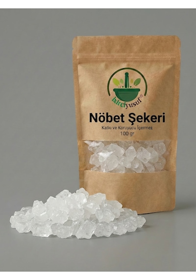 Nöbet Şekeri Kaya Şekeri Rock Sugar Kristal Nöbet Doğal Tane 100 G