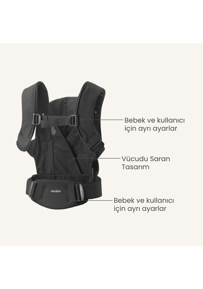 Babybjörn 2 Li Set Begin Ana Kucağı & Kanguru Hold Mesh Dark Grey