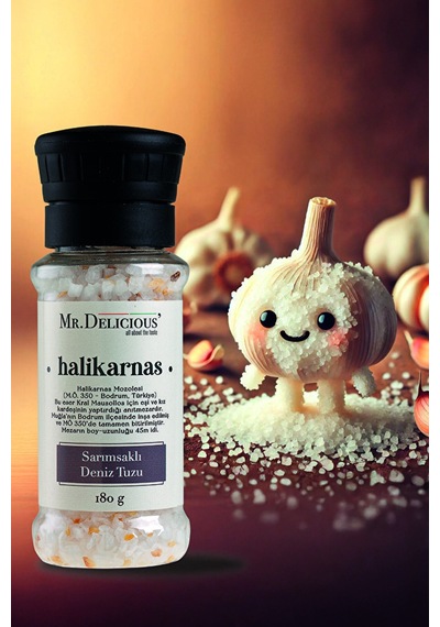 Sarımsaklı Deniz Tuzu Halikarnas 180g