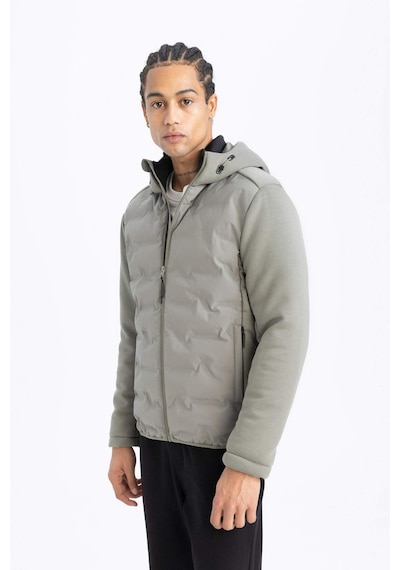 DeFactoFit Rüzgar Geçirmez Mont Slim Fit Dar Kesim Kapüşonlu Fermuarlı Cepli B2301AX25SPKH457