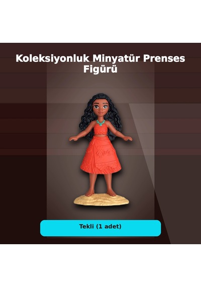 Disney Prenses Koleksiyonluk Minyatür Heykelcik 7 Cm Boyunda Tekli Figür Oyuncağı Çok Renkli