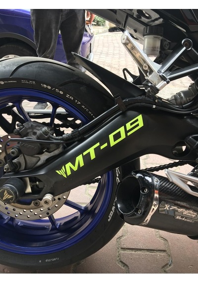 Yamaha Mt 09 Yan Maşa Ön Çamurluk Sticker Set Neon Sarı
