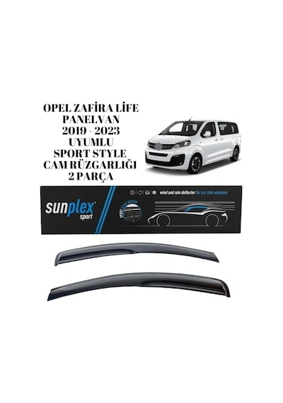 Opel Zafira Life Panelvan 2019 2020 2021 2022 2023 Uyumlu Sport Style Cam Rüzgarlığı 2 Parça Sunplex 2 Adet