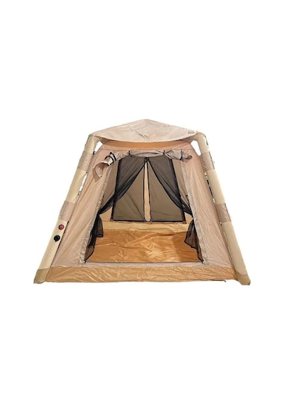6 Kişilik 4 Mevsim Şişme Çadır 220 X 220 Pompalı Set Krem