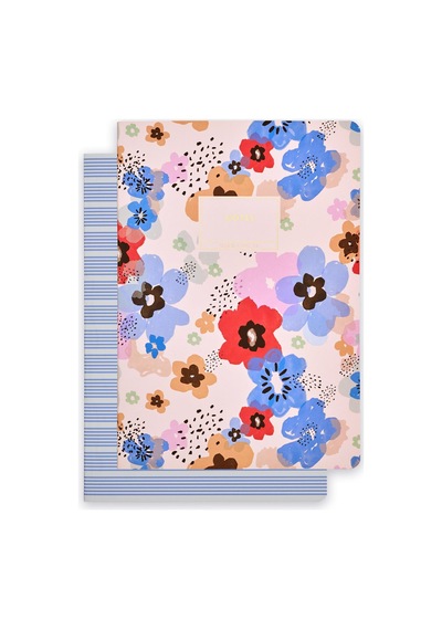 B5 Terzi Dikiş 2'li Set Modern Floral - Anemone & Stripe Çok Renkli