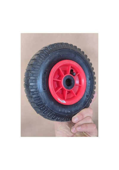 200x40 Mm Plastik Jant El Arabası Yük Taşıma Arabası Tekeri Burçlu Şişme Şambelli İç Lastikli Teker
