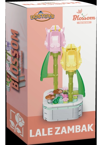 Mikro Blok Lale Zambak Çiçek Setleri Mini - Çiçek - Blossom Çiçek