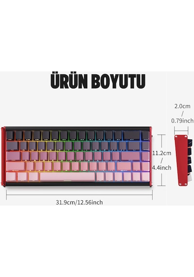 Alux 68 Max He- Kablolu Manyetik Switch Klavye- 8.000 Hz Alüminyum Gövde Argb