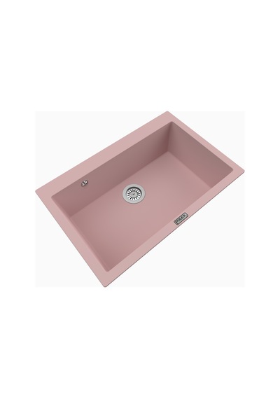 Polex Cristalüx Granit Evye P-X76 Pembe Tezgah Altı Ve Tezgah Üstü Mutfak Evyesi 75x50 CM