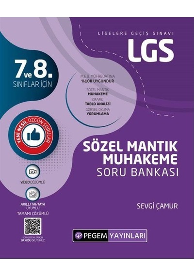 Lgs Sözel Mantık Muhakeme Soru Bankası / Sevgi Çamur
