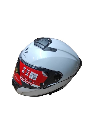 Mt Helmets Atom 2 Sv Çeneden Açılır Motosiklet Kaskı Beyaz Beyaz