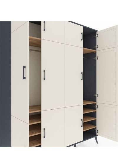 Hyperion Gardrop 10 Raflı 12 Kapaklı 2 Askılı 176x44x221 Antrasit-aytaşı/çam Aytaşı/çam Hyperion Gardrop 10 Raflı 12 Kapaklı 2 Askılı 176x44x221 Antrasit-aytaşı/çam Aytaşı/çam