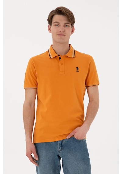 U.S. Polo Assn. Erkek Regular Fit Polo Yaka Kiremit Basic Tişört 50306011-VR031