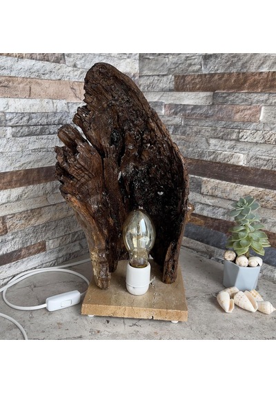 Tr Ağaç Kabuğu, Traverten Zemin, Dekoratif El Yapımı-handmade, Benzersiz, Aydınlatma, Lamba Genel