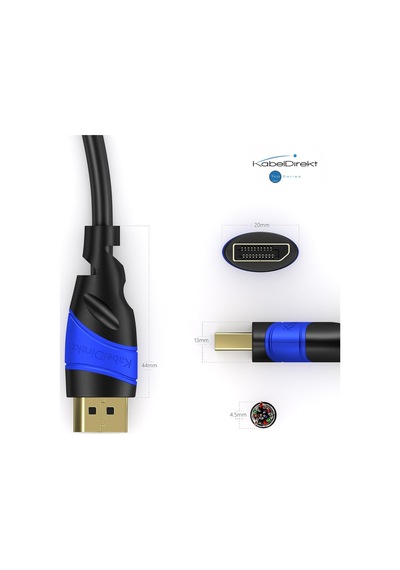 Kabeldirekt 8k Displayport Kablo 2,9m