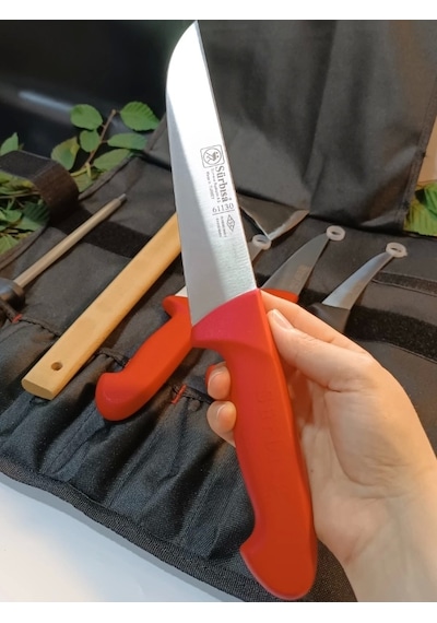 Sürmene Yapımı Kılıflı Et, Ekmek, Sebze, Mutfak, Kurban Palta Bıçakları Seti Hadnmade Çok Renkli