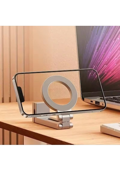 Apple Uyumlu iPhone 12  Magsafe Standı Masası Katlanabilir Ayarlanabilir