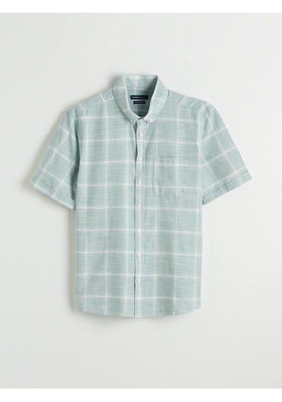 Lcwaıkıkı Classic Yeşil Regular Fit Kareli Erkek Gömlek