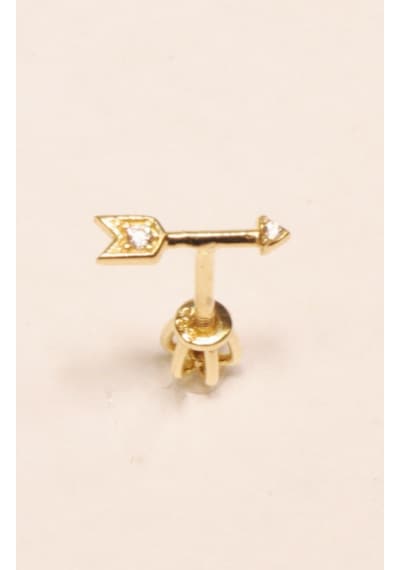 14 Ayar Altın Piercing Tragus Küpe 25114-t009