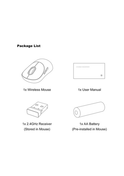 Xiaomi 1200 DPI Kablosuz Optik Mouse