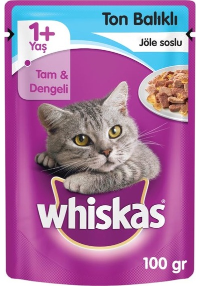 Whiskas Ton Balıklı Jöleli Pouch Yetişkin Kedi Yaş Maması 100 G