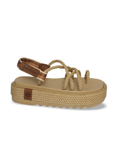 Bohnomad Bohonomad Ibiza Chunky Platform Kadın Sandalet - Bej