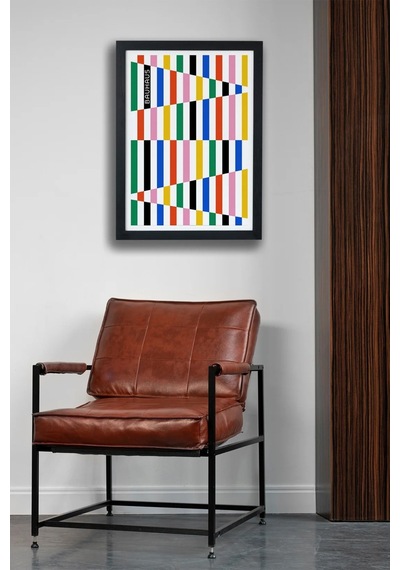 Bauhaus Color V2 Siyah Çerçeveli Tablo Poster