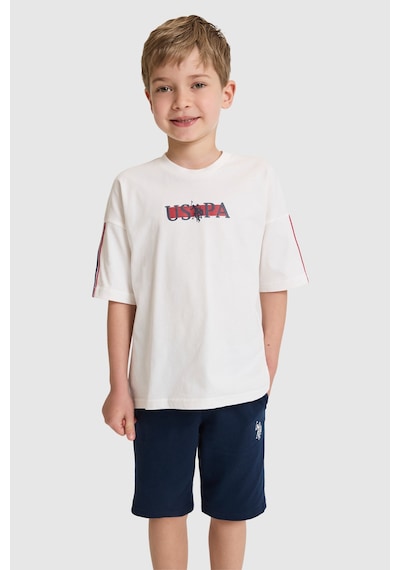 U.s. Polo Assn. Erkek Çocuk Beyaz Pijama Takım 50327249-vr013