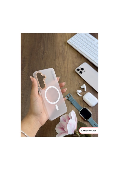 Samsung Galaxy A36 Uyumlu Mat Sert Klein Kılıf Gri