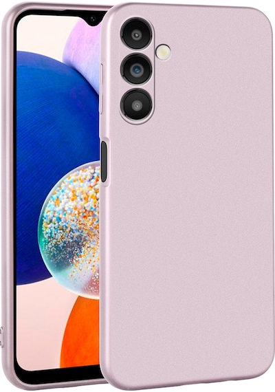 Noktaks - Samsung Galaxy Uyumlu A14 - Kılıf Mat Renkli Esnek Premier Silikon Kapak - Rose Gold