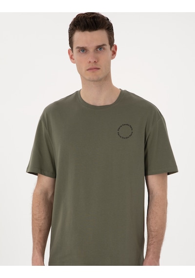 Pierre Cardin Erkek Haki Tişört 50310076-vr027 Haki