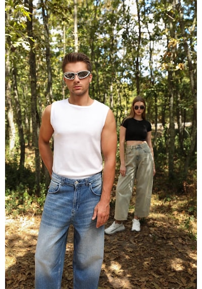 Banny Jeans Erkek Skater Fit Jean Pantolon Mavi L