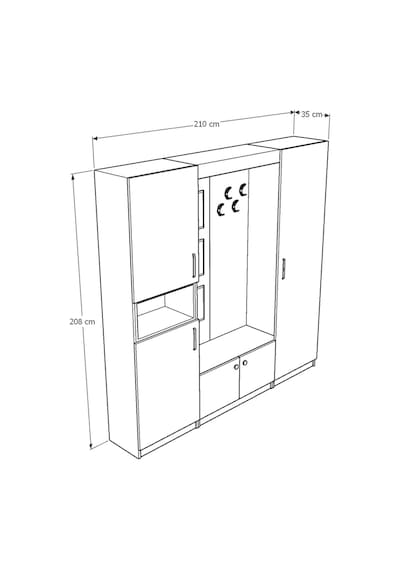 Lüks Aynalı Portmanto Askılı Vestiyer %100 Mdf Çok Raflı Ayakkabılık V05 Beyaz - Antrasit Lüks Aynalı Portmanto Askılı Vestiyer %100 Mdf Çok Raflı Ayakkabılık V05 Beyaz - Antrasit