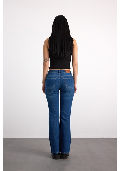 24326-73603 Kadın Boot Cut Mıd Denim Waıst 24326-73603 Koyu Mavi