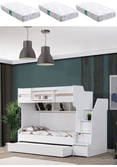 Ranza, Cesur Yavrulu Ranza - Beyaz 3 Adet Comfort Yatak 90 X 190 CM