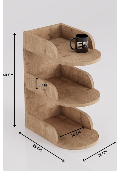 Reyo Falez Komodin Modern Ahşap 3 Katlı Raflı Yan Sehpa Çok Amaçlı Organizer Kitaplık Naturel Natural Reyo Falez Komodin Modern Ahşap 3 Katlı Raflı Yan Sehpa Çok Amaçlı Organizer Kitaplık Naturel Natural