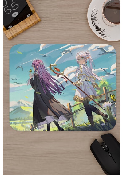 Sousou No Frieren Anime V2 - 22x18 Gaming Kauçuk Kaymaz Taban Mouse Pad Fare Altlığı