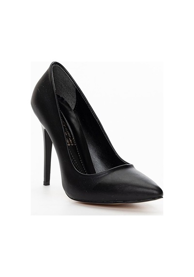 Asya Kadın İnce Topuklu Stiletto Ayakkabı Siyah Cilt
