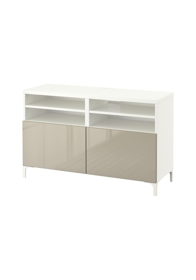 Tv Sehpası, Beyaz-parlak Cila-bej, 120x42x74 Cm, Selsvıken Beyaz Tv Sehpası, Beyaz-parlak Cila-bej, 120x42x74 Cm, Selsvıken Beyaz