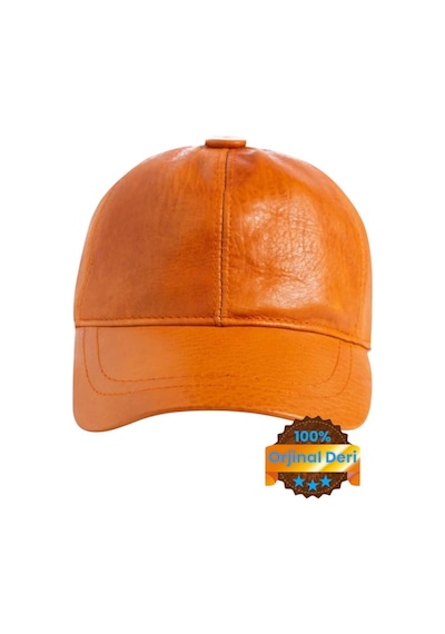 Tezzgelsin Unisex %100 Deri Arkadan Ayarlanabilir Baseball Kep Şapka Taba