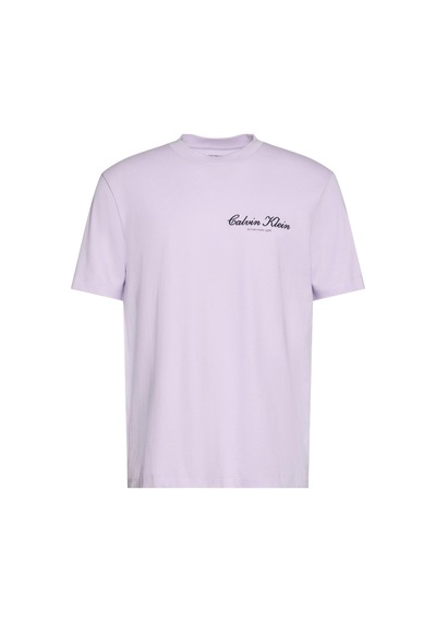 Calvin Klein 20s March Graphic Seasonal Fashion Lila Erkek T-shirt-13197 Lila