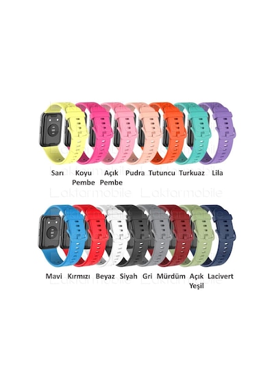 Huawei Watch Fit Silikon Kordon Premium Spor Kayış - 14 Renk