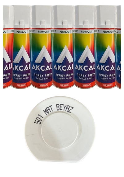 Sprey Boya Akçalı Alüminyum,ahşap,plastik,demir,metal Sprey Boyama 400 Ml 501 Mat Beyaz