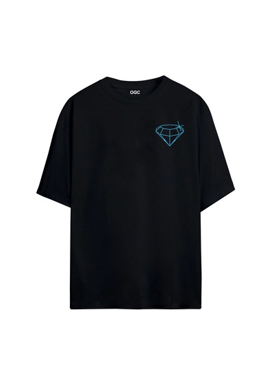 Ogc Elmas Oversize Unisex T-shirt Siyah