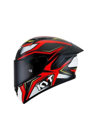 Kyt Nz-Race Carbon Strıde Kapalı Motosiklet Kaskı Beyaz - Kırmızı - Siyah