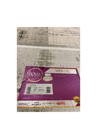 Mystıc 01c Yeşil-krem Halı Çok Renkli