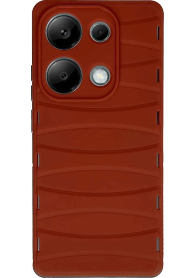 Gld-spt- Newface Xiaomi Redmi Note 13 Pro 4g Kılıf Bibercas Silikon Kapak - Kırmızı