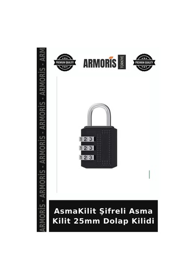 Asmakilit Şifreli Asma Kilit 25mm Dolap Kilidi
