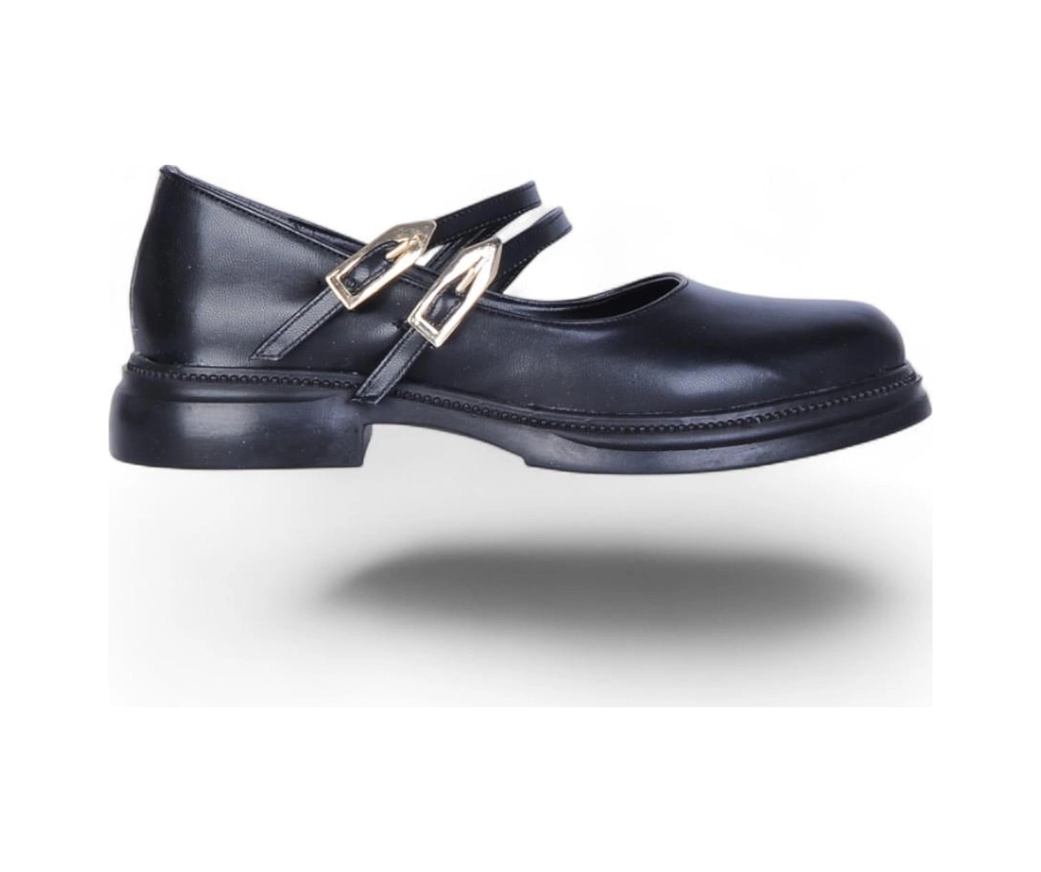 Scarletta S12 Cilt Siyah Kadın Loafer Ayakkabı Siyah